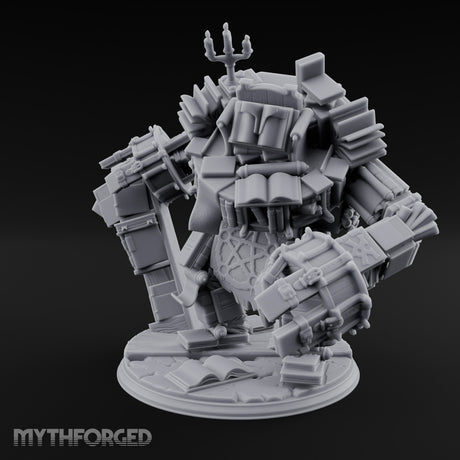 Pages Piling Up Book Golem Miniature for Dungeons and Dragons, Pathfinder or other TTRPGs