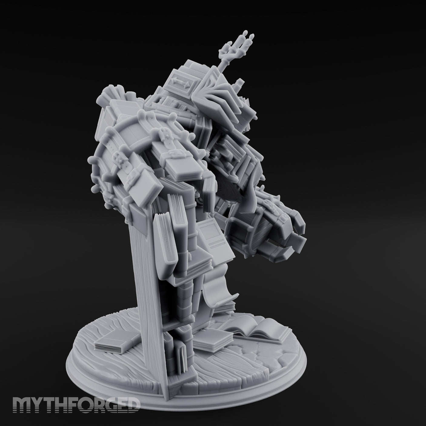 Pages Piling Up Book Golem Miniature for Dungeons and Dragons, Pathfinder or other TTRPGs