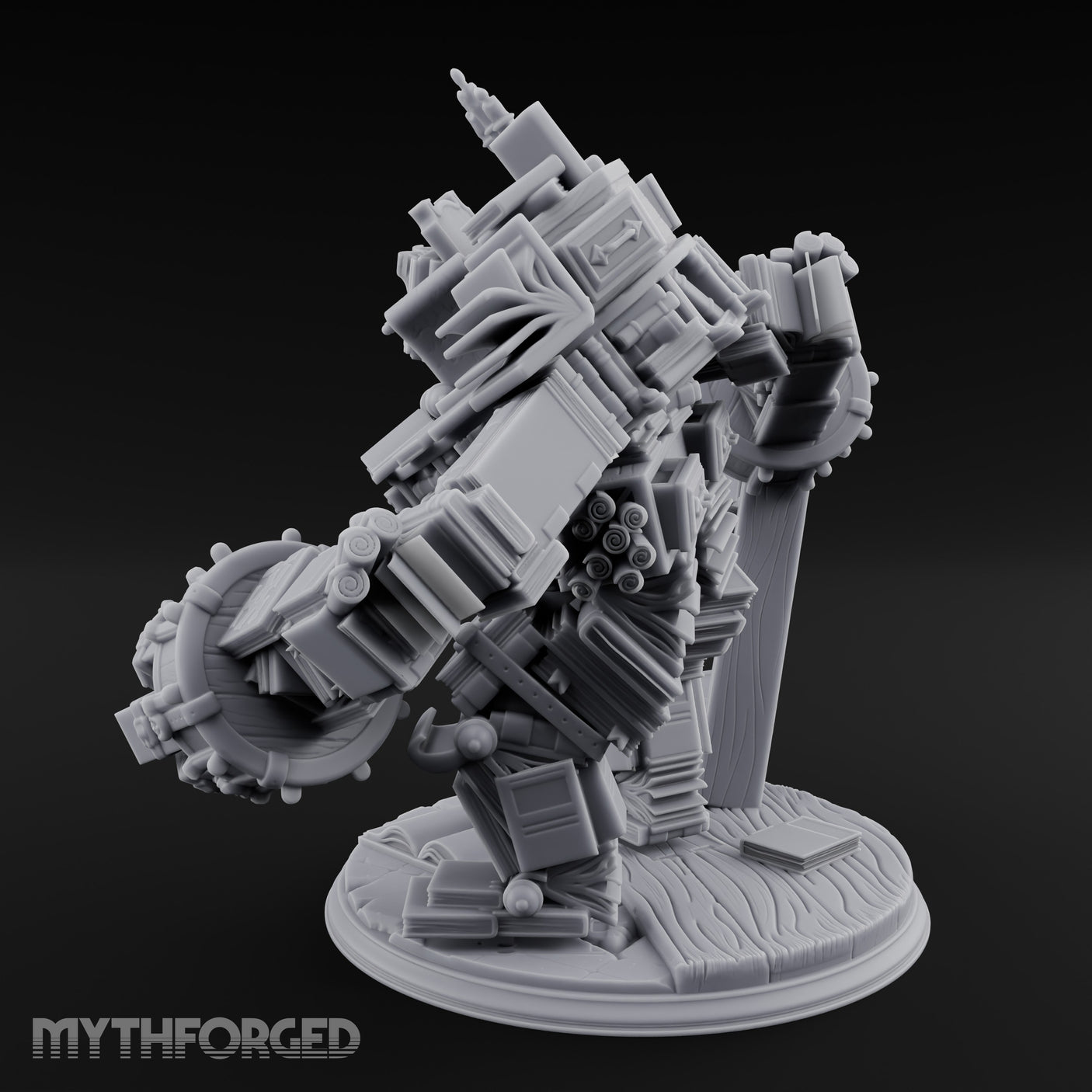 Pages Piling Up Book Golem Miniature for Dungeons and Dragons, Pathfinder or other TTRPGs