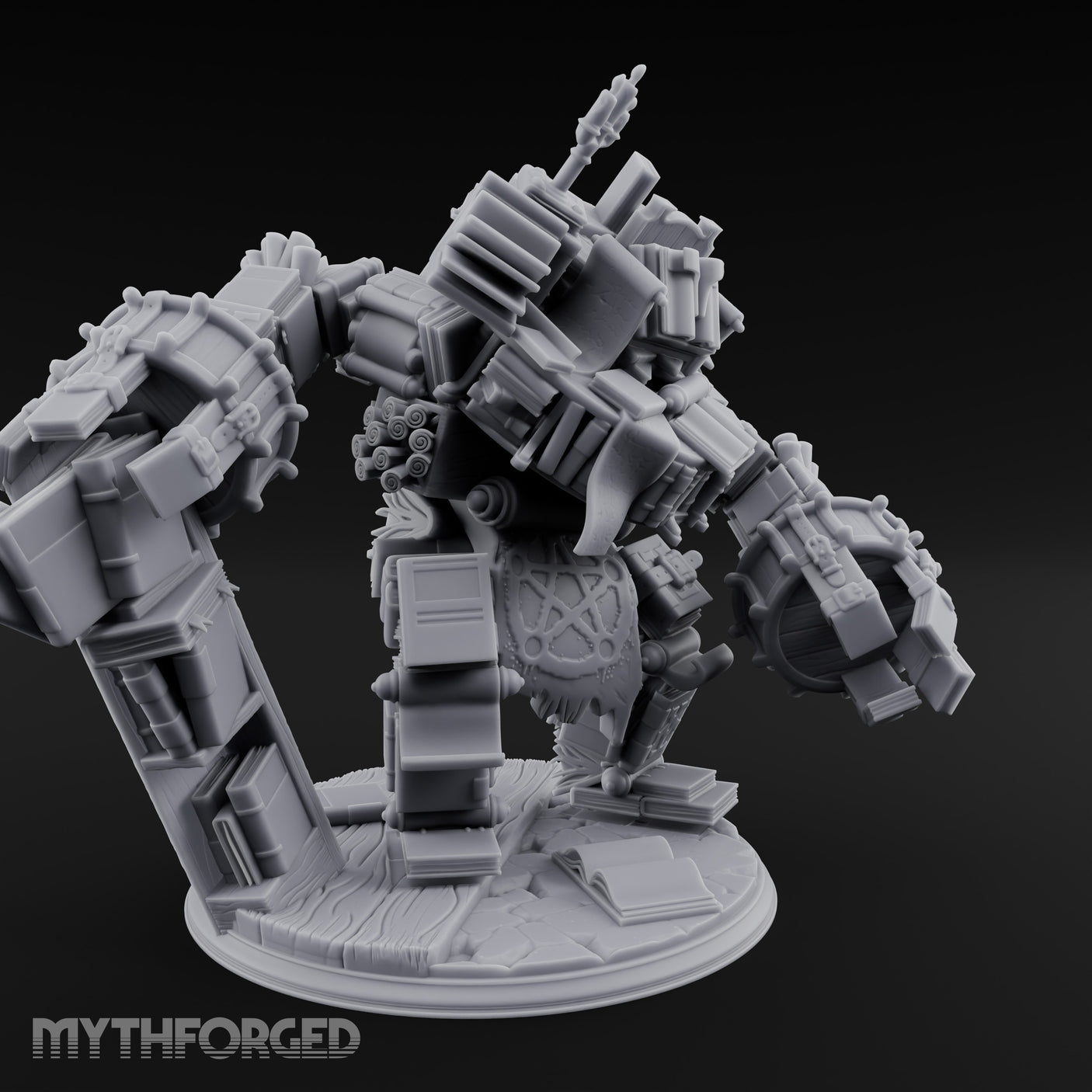 Pages Piling Up Book Golem Miniature for Dungeons and Dragons, Pathfinder or other TTRPGs