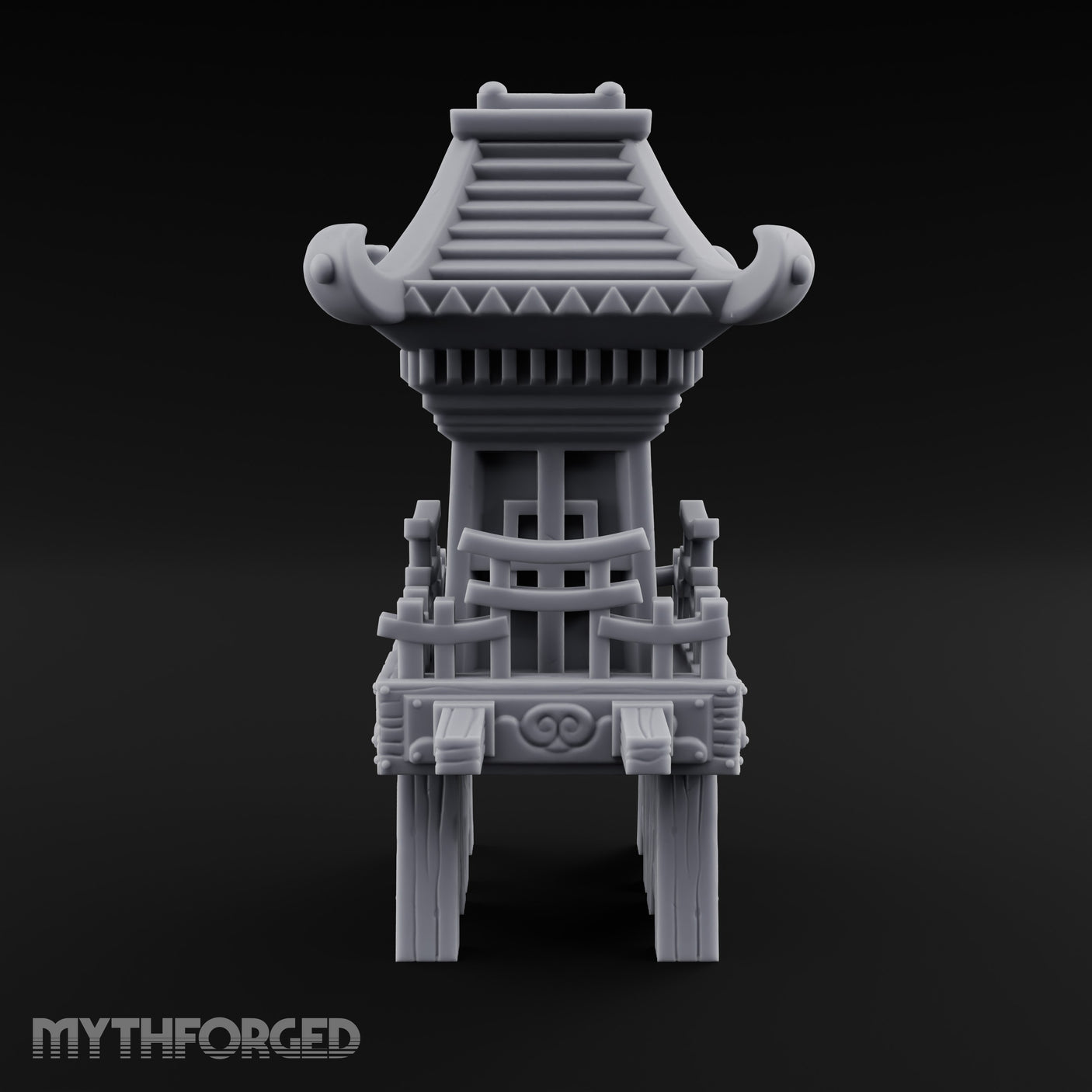 Pagoda-Roofed Lattice-Paneled Portable Shrine Palanquin