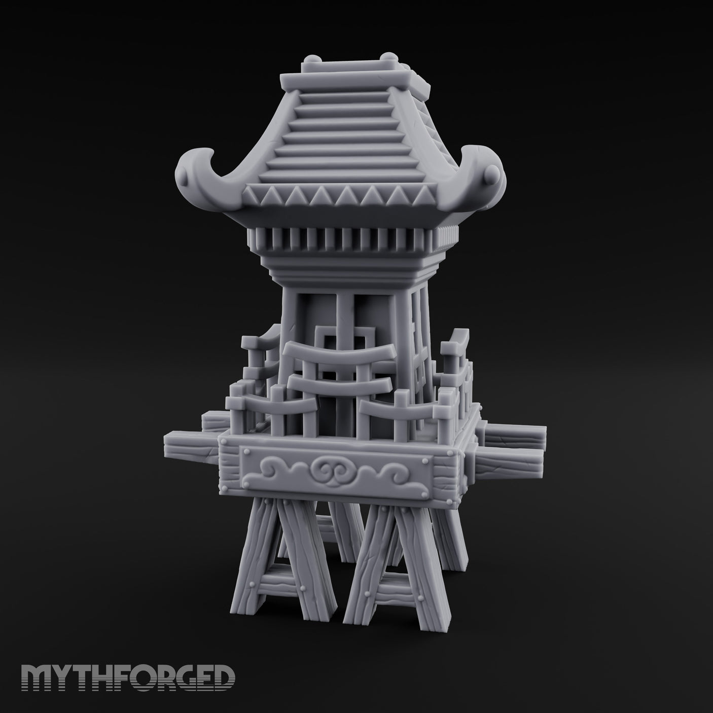 Pagoda-Roofed Lattice-Paneled Portable Shrine Palanquin gallery 3