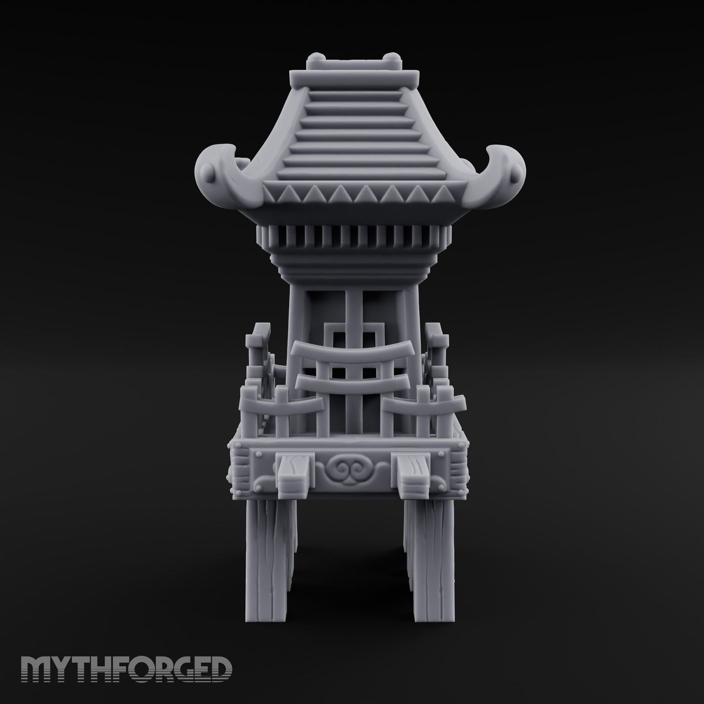 Pagoda-Roofed Lattice-Paneled Portable Shrine Palanquin gallery 5