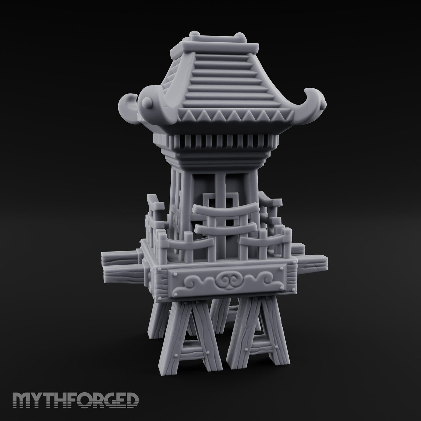 Pagoda-Roofed Lattice-Paneled Portable Shrine Palanquin gallery 7