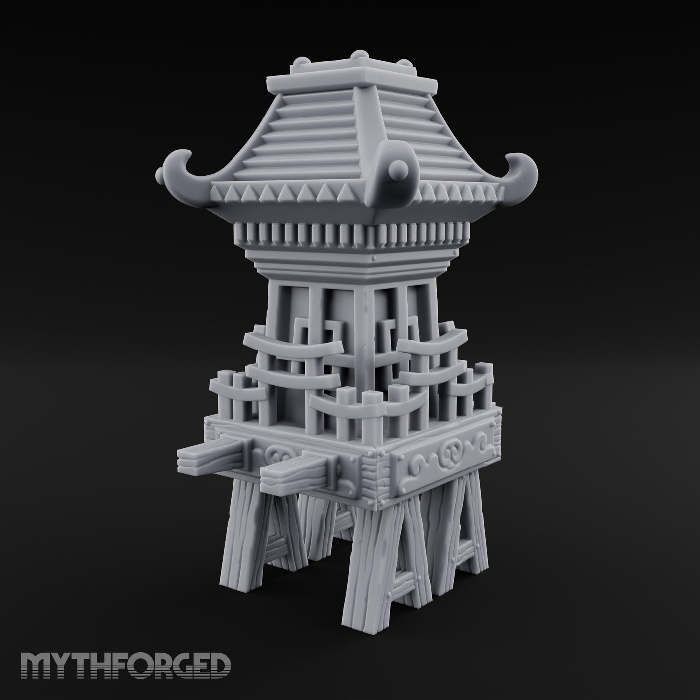 Pagoda-Roofed Lattice-Paneled Portable Shrine Palanquin gallery 8