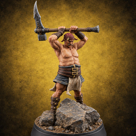 Permits Pending, Work Begins Construction Crew Worker F — painted concept preview (miniature supplied unpainted)