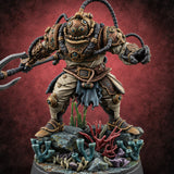 Hoses Looping Overhead Human Deep Sea Diver Warrior — painted concept preview (miniature supplied unpainted)