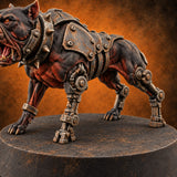 Bite Now, Calibrate Later Hell Hound Cybernetic Dog A — painted concept preview (miniature supplied unpainted)