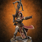 Pray, Then Aim Human Female Hooded Crossbow Arbalist B — painted concept preview (miniature supplied unpainted)