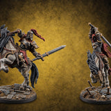 Hooves Strike Sparks, Vows Stay Broken Death Knight Riders — painted concept preview (miniature supplied unpainted)