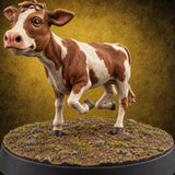 Bell Ringers and Bedtime Cow Farm Animal C — painted concept preview (miniature supplied unpainted)