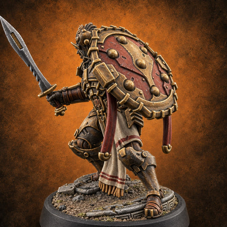 Phalanx Holds Past Sunset Human Hoplite Warrior G — painted concept preview (miniature supplied unpainted)