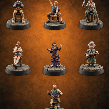 Hand Up, Homework Missing Human Students and Professors — painted concept preview (miniature supplied unpainted)