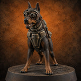 At Heel British War Dog Team Member D — painted concept preview (miniature supplied unpainted)