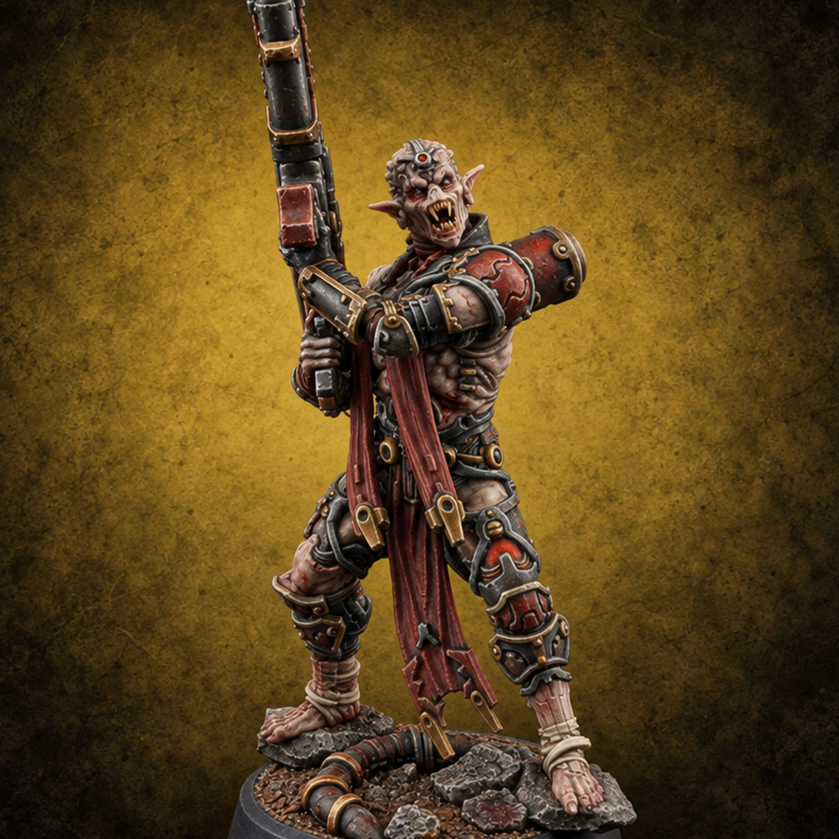 Blood Drive Volunteers Ghoul Cybernetic Warrior I — painted concept preview (miniature supplied unpainted)