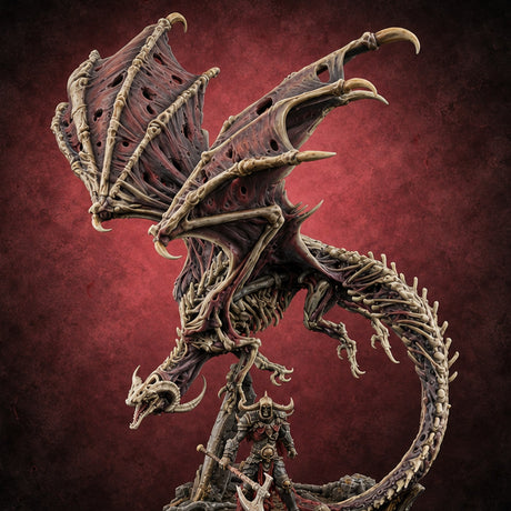 Rotten Wingspan, Perfect Aim Dracolich Undead Dragon — painted concept preview (miniature supplied unpainted)