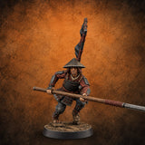 Levelled Spears Human Ashigaru A — painted concept preview (miniature supplied unpainted)