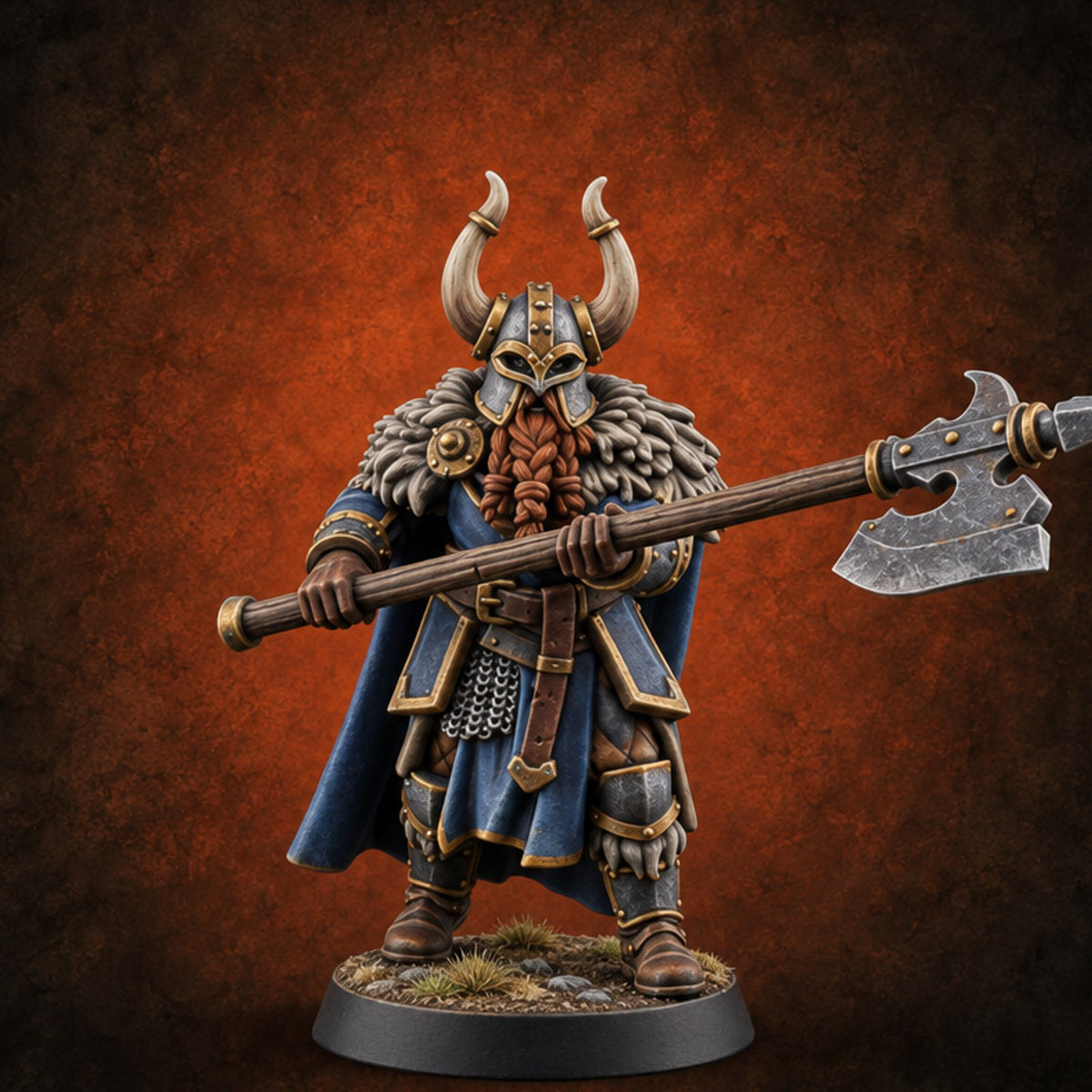 Shoulder to Shoulder, Halberds High Human Huscarl Halberdier B — painted concept preview (miniature supplied unpainted)