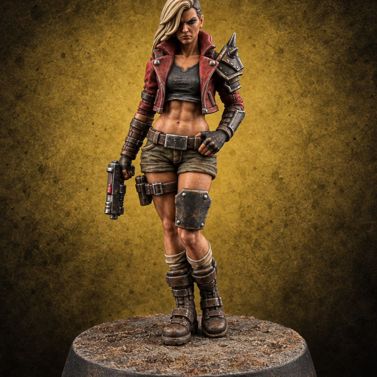 Rookies With Loaded Attitude Human Raider D — painted concept preview (miniature supplied unpainted)