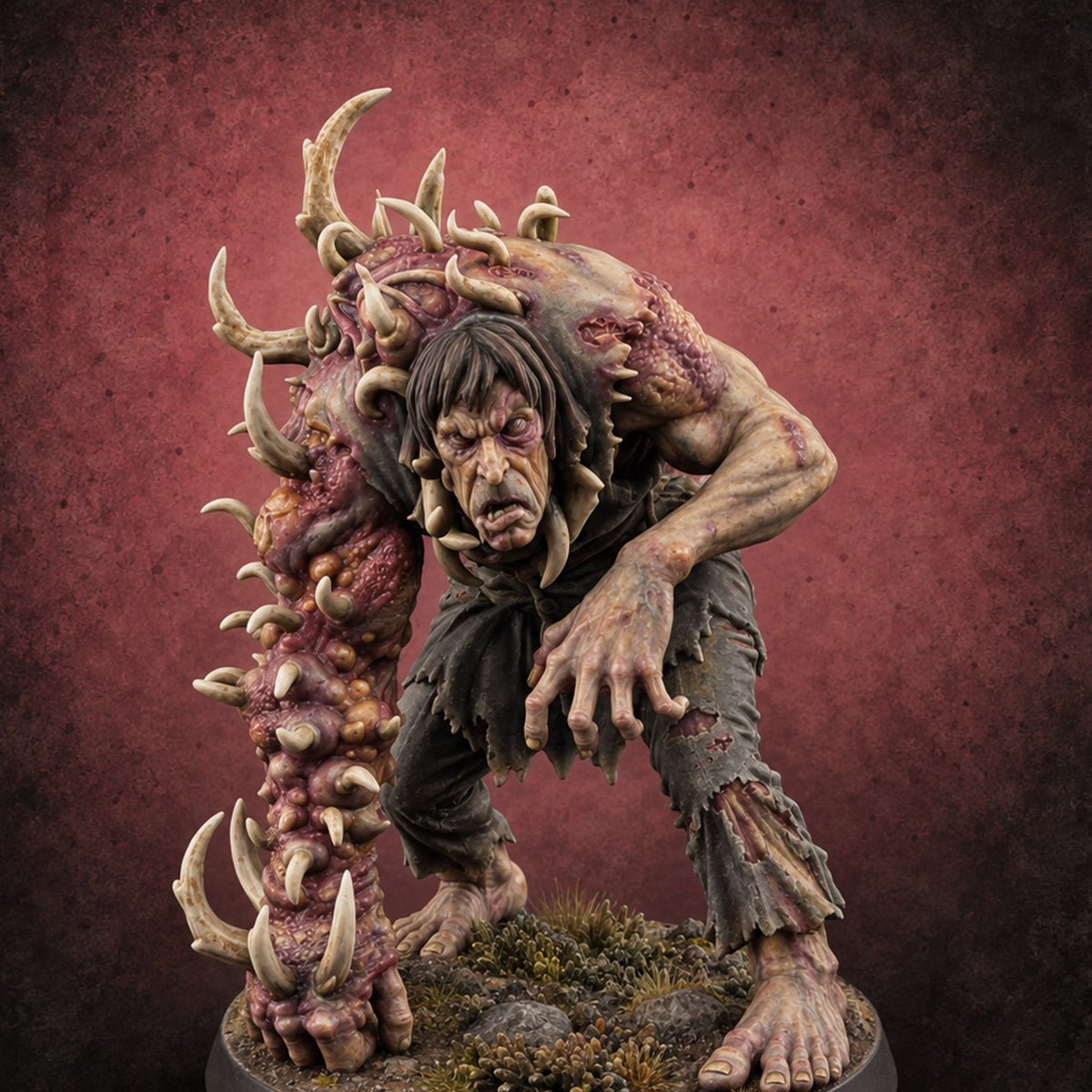 The Door Bent Inward Mutant Vault Brute — painted concept preview (miniature supplied unpainted)