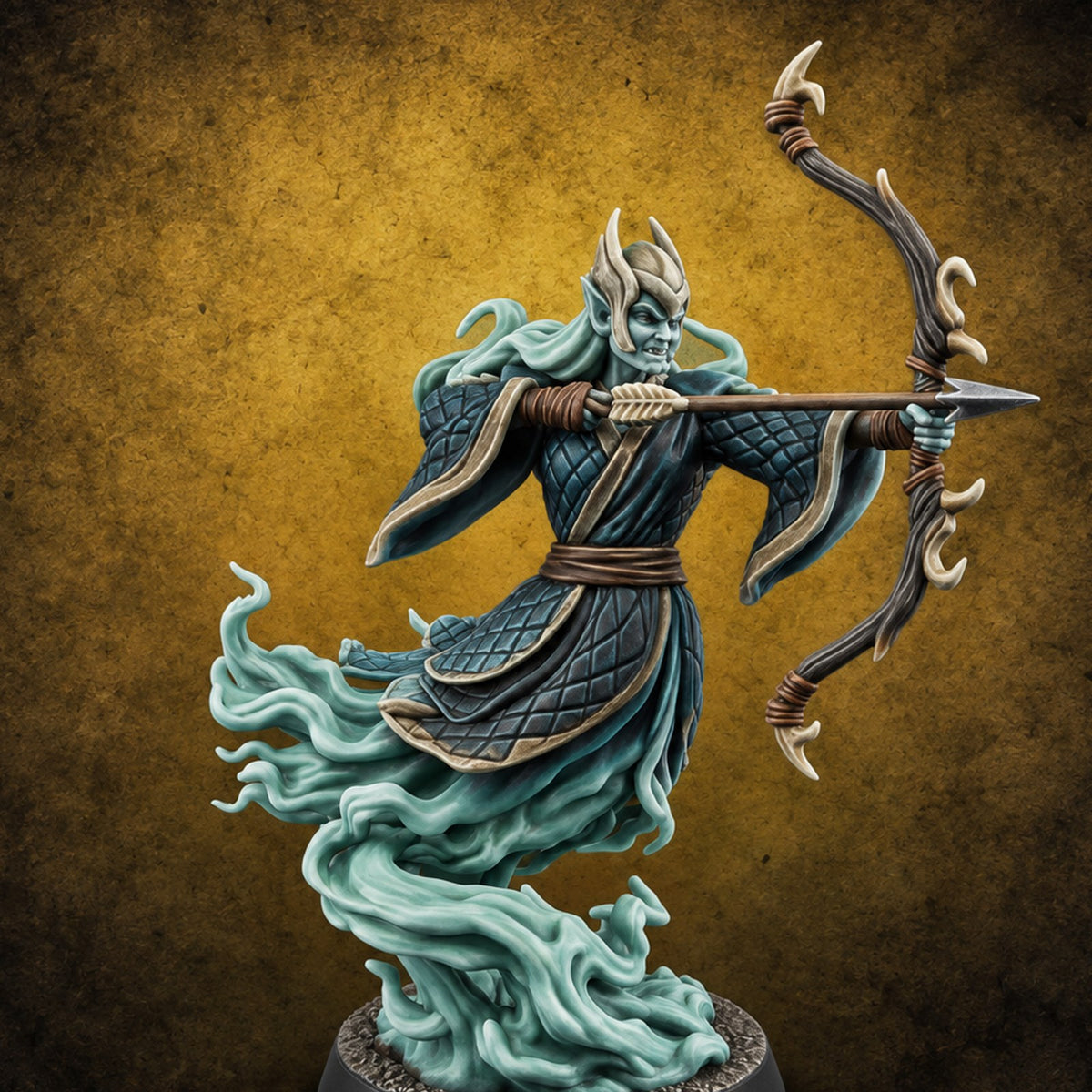 Charging From Beyond Ghostly Warrior F — painted concept preview (miniature supplied unpainted)