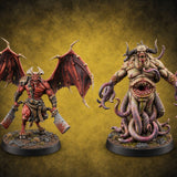 Cleavers Out, Mouth Open Balor and Sibriex Major Demons — painted concept preview (miniature supplied unpainted)