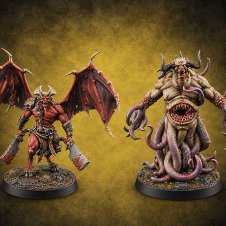 Cleavers Out, Mouth Open Balor and Sibriex Major Demons — painted concept preview (miniature supplied unpainted)