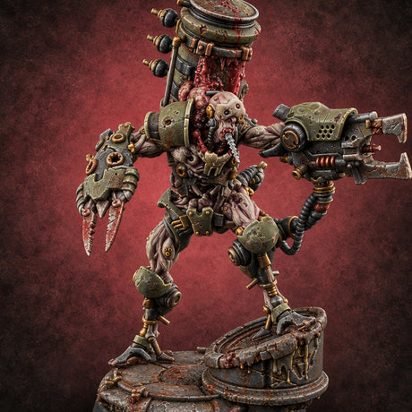 Fill Line Exceeded Human Biomechanical Canister Carrier B — painted concept preview (miniature supplied unpainted)