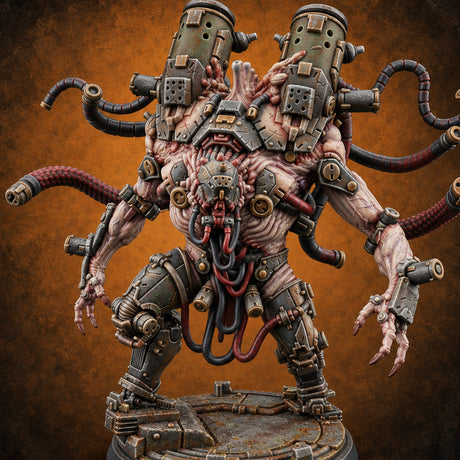 Tube-Fed, Never Satisfied Flesh Golem Canister Brute — painted concept preview (miniature supplied unpainted)