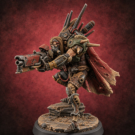 Finders Keepers, Barrel First Human Scavenger A — painted concept preview (miniature supplied unpainted)