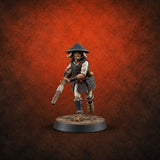 Charging Headlong Human Ashigaru Spearman A — painted concept preview (miniature supplied unpainted)