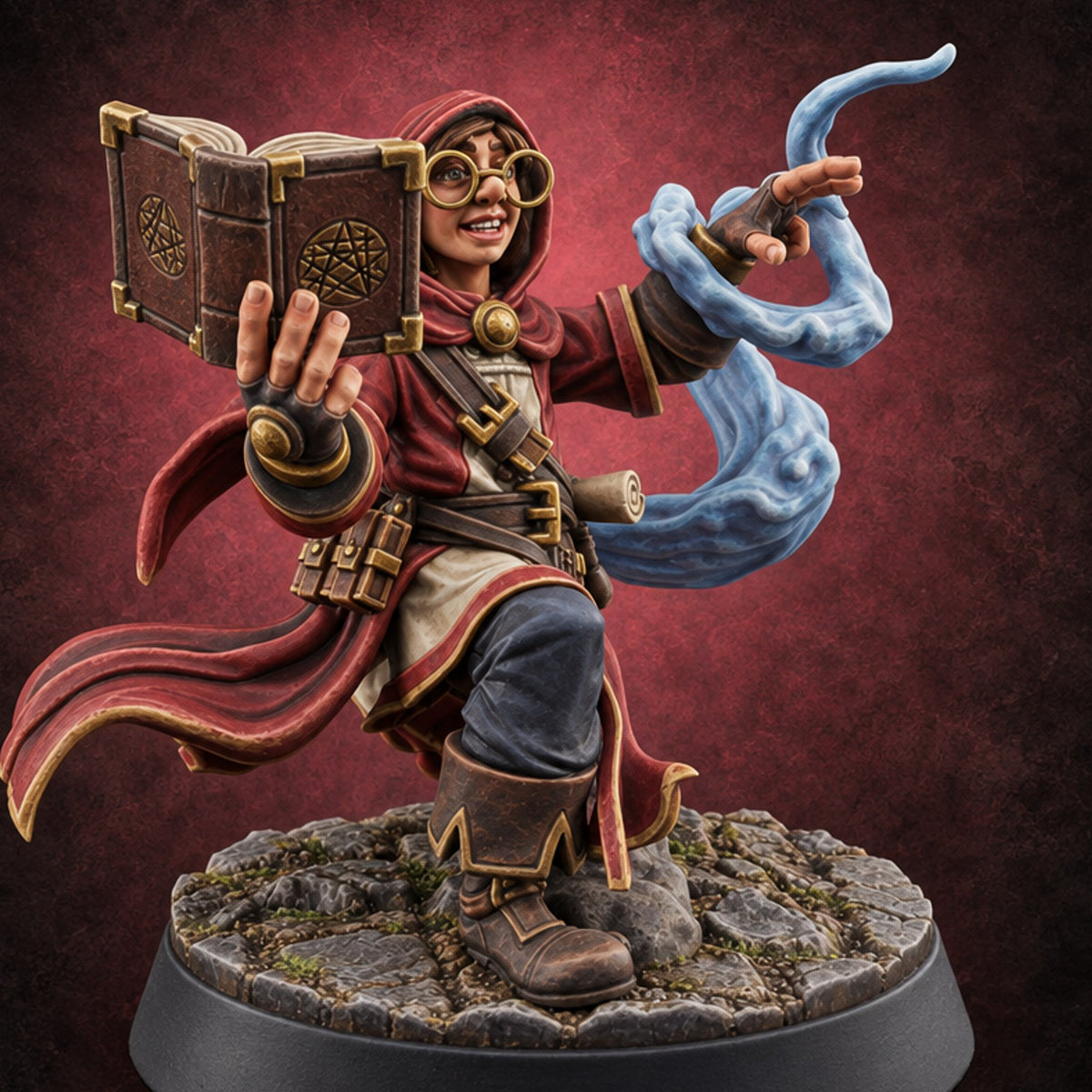 Late Library Fines Apply Human Apprentice Mage E — painted concept preview (miniature supplied unpainted)