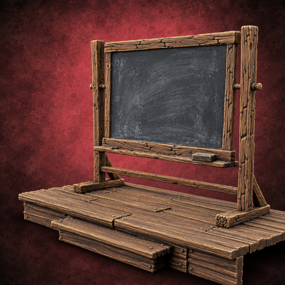 Class Dismissed, Chalk Still Dusty Wooden Classroom Furniture A — painted concept preview (terrain supplied unpainted)