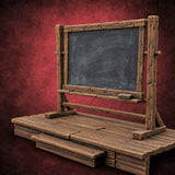 Class Dismissed, Chalk Still Dusty Wooden Classroom Furniture A — painted concept preview (terrain supplied unpainted)