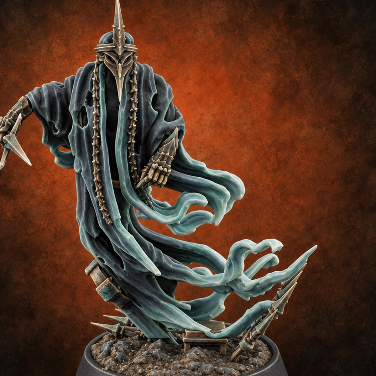 Sentenced to Drift Wraith Spirit B — painted concept preview (miniature supplied unpainted)