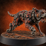 Bite Now, Calibrate Later Hell Hound Cybernetic Dog C — painted concept preview (miniature supplied unpainted)