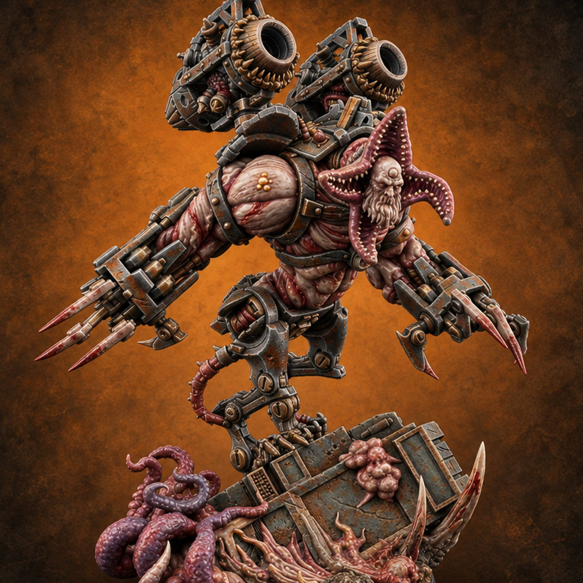 Fever Dream Tenants Flesh Golem Tentacled Brute D — painted concept preview (miniature supplied unpainted)