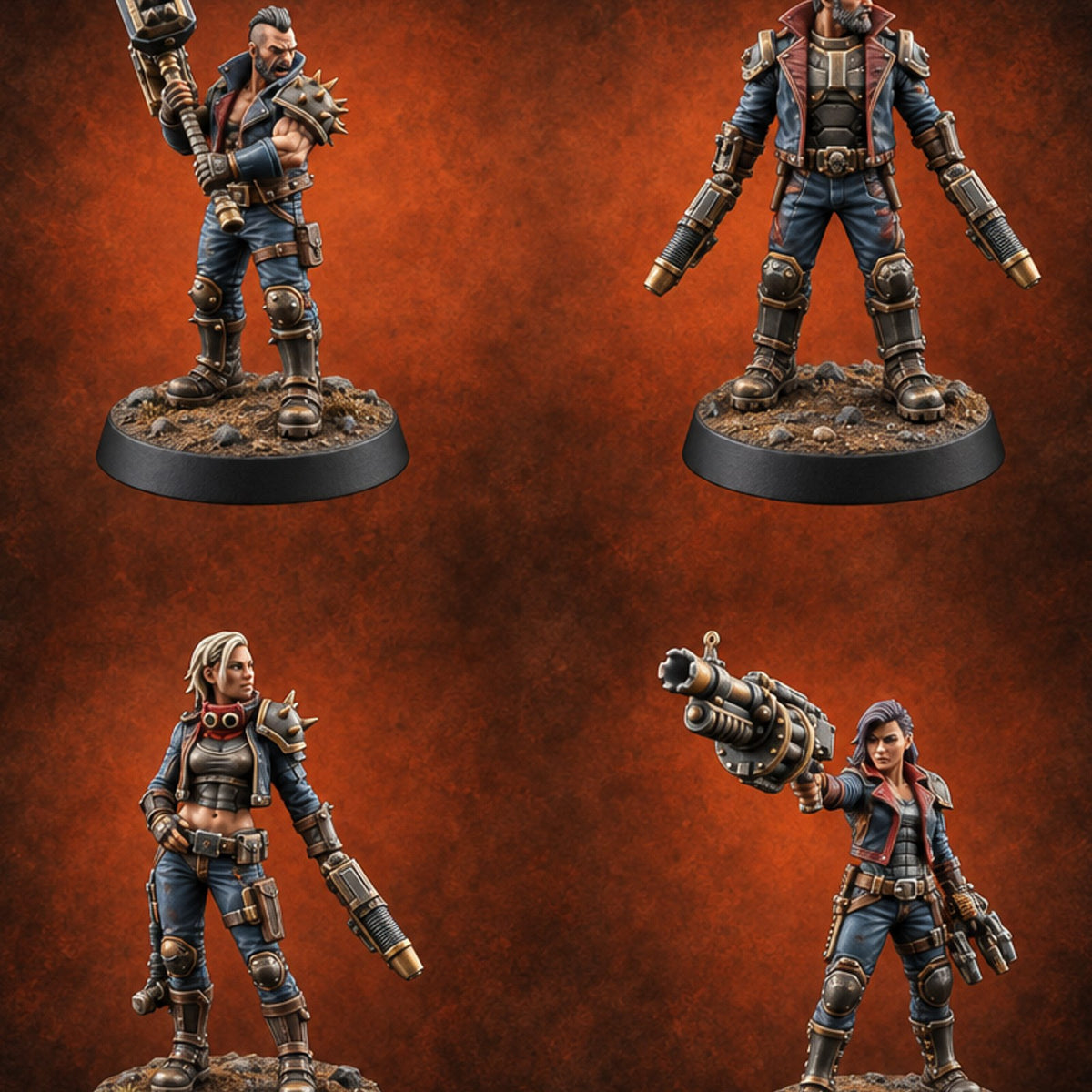 Lightning Rods Human Storm Master Warriors — painted concept preview (miniature supplied unpainted)