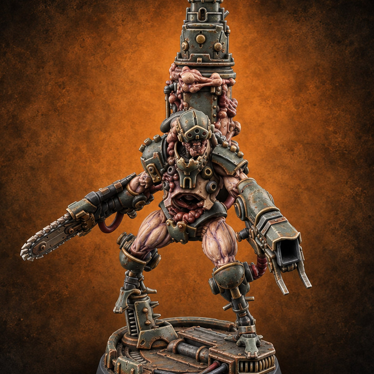 Carries Its Own Silo Flesh Golem Tank Carrier — painted concept preview (miniature supplied unpainted)