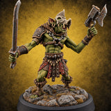 Rocks Underfoot Goblin Warrior E — painted concept preview (miniature supplied unpainted)