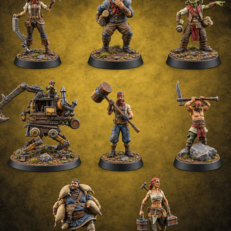 Permits Pending, Work Begins Human and Goblin Construction Crew — painted concept preview (miniature supplied unpainted)