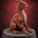 Just Hatched, Already Hunting Dragon Wyrmling A — painted concept preview (miniature supplied unpainted)
