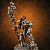 Incense and Iron Discipline Human Heavy Warrior A — painted concept preview (miniature supplied unpainted)
