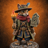 The Pawprint Points Deeper Tabaxi Relic Hunter — painted concept preview (miniature supplied unpainted)