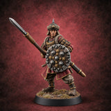 Pointed Opinions Human Steppe Spearman C — painted concept preview (miniature supplied unpainted)