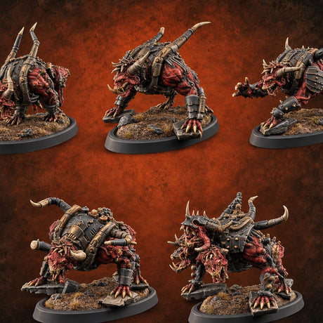 Fetch Is Not the Game Hell Hounds — painted concept preview (miniature supplied unpainted)