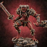 Spikes Fall In, Ranks Form Up Barbed Devil Warrior A — painted concept preview (miniature supplied unpainted)