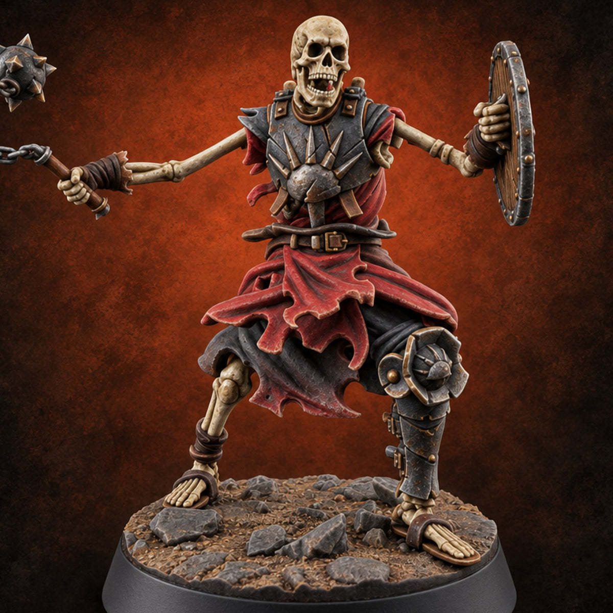 Bones Still Taking Orders Skeleton Warrior D — painted concept preview (miniature supplied unpainted)