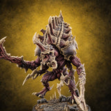 Ribbed Crests Over Rocky Ground Hook Horror Warrior B — painted concept preview (miniature supplied unpainted)