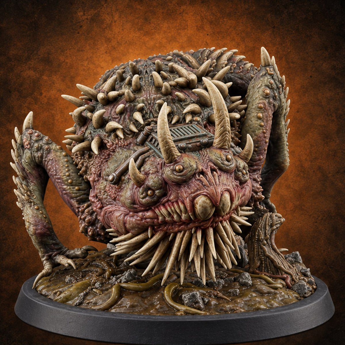 Mouth Opens Before Manners Otyugh Spined Horned Aberration A — painted concept preview (miniature supplied unpainted)